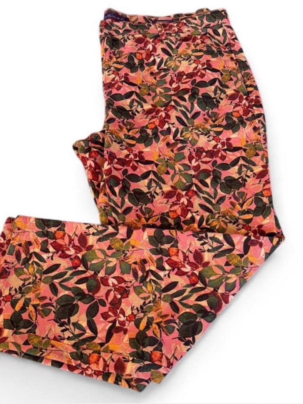 Women’s plus size Jeans. Y2K Gloria Vanderbilt multi-color leaf print. Size 18W